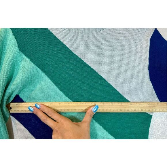 NWOT Dee Elly Mod Bold Green Versatile Mock Neck Mini Dress Women's Large - Picture 11 of 12